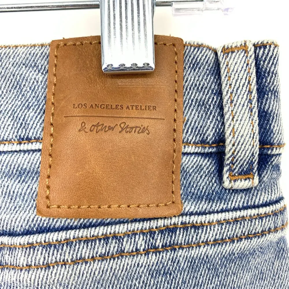& Other Stories Shorts Women's Size 27 Cotton Denim Jean Medium Wash Blue
